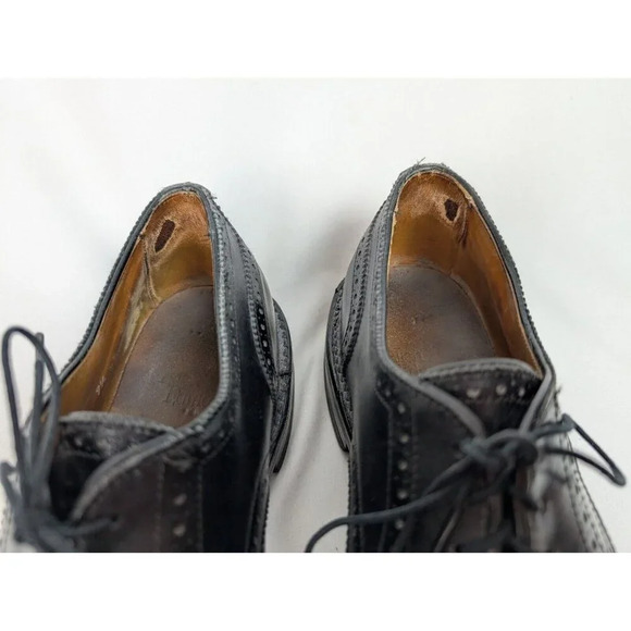 Allen Edmonds LEXINGTON 5101 Black Cap Toe Oxfords Derby Dress Shoes sz. 9 1/2 D